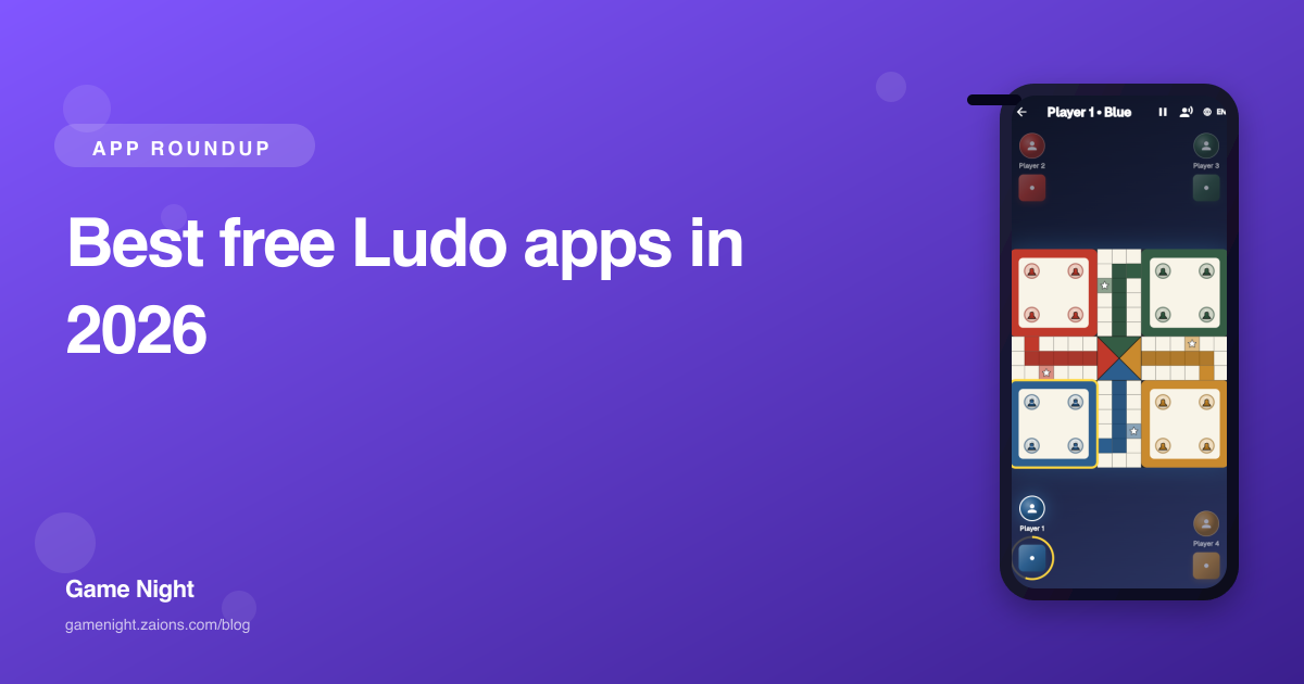 Best free Ludo apps 2026 — Game Night blog hero