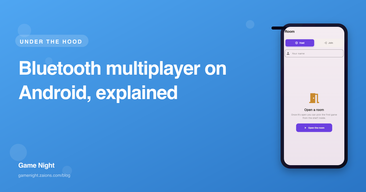 Bluetooth multiplayer on Android explained — Game Night blog hero