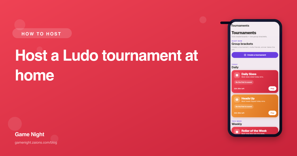 Host a Ludo tournament at home — Game Night blog hero