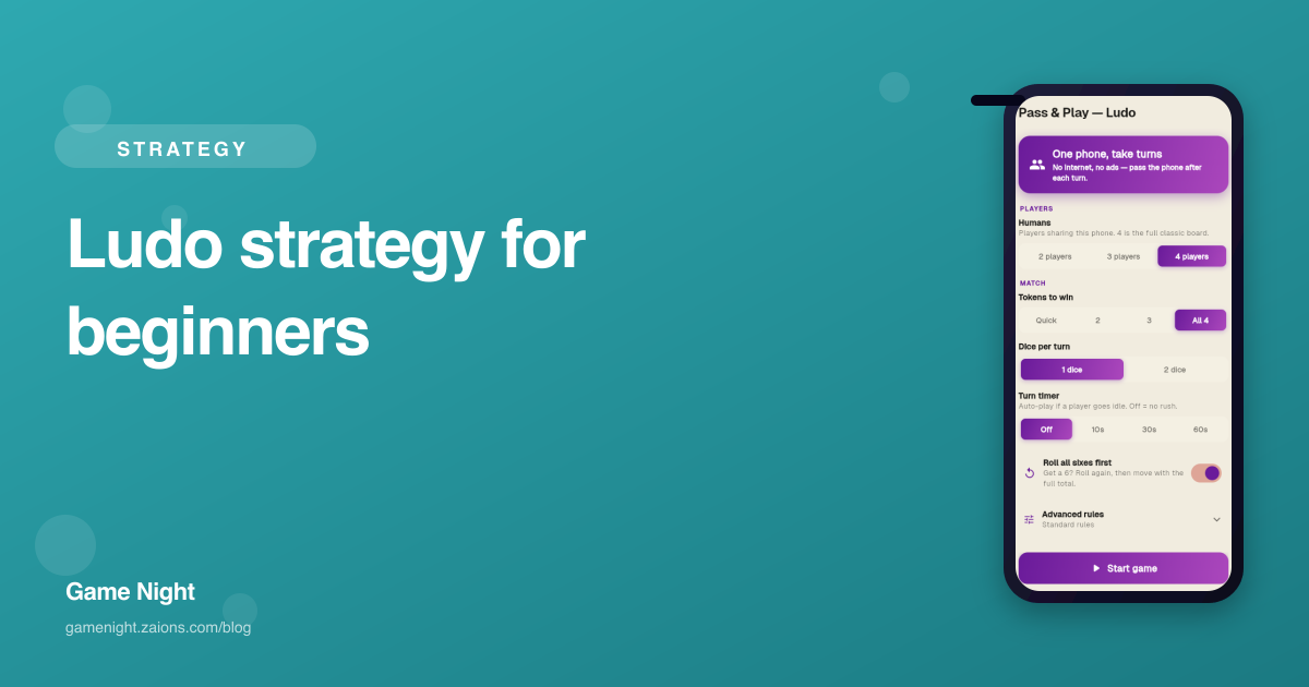 Ludo strategy for beginners — Game Night blog hero